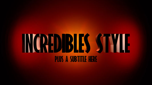 Incredibles Style Title Card Motion Graphic