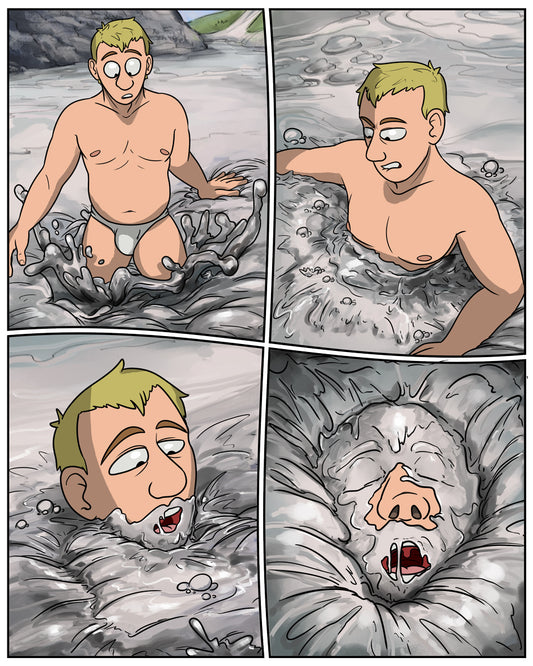 Creamy Quarry Quicksand - Male Sinking Comic